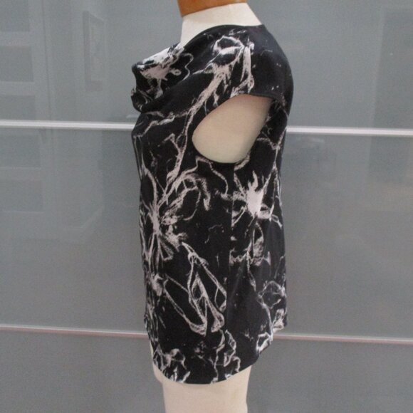 Donna Karan Black Label Cowl Neck cap Sleeve Blouse - Picture 2 of 5